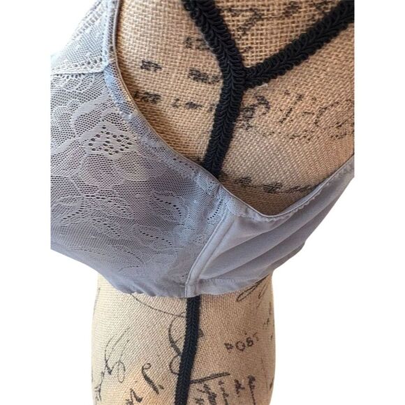 Cacique Women's Lace T-Shirt Bra 40F Gray Lightly Lined Underwire - Picture 6 of 13